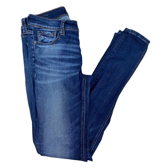 Buckle Black Dark Blue Wash Denim Skinny Jeans Women’s Size 27 x 32 - Picture 1 of 10